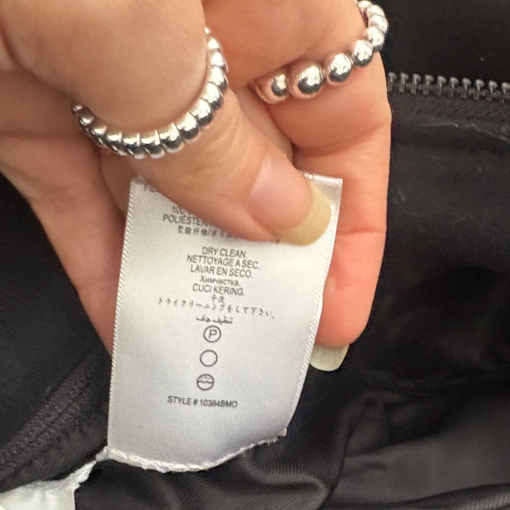 BCBGMaxAzria Black Faux-Fur Collar Asymmetrical Zip Jacket - Picture 7 of 7